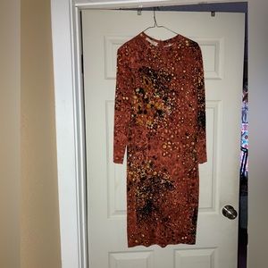 Goldworm dress size 14 merino wool